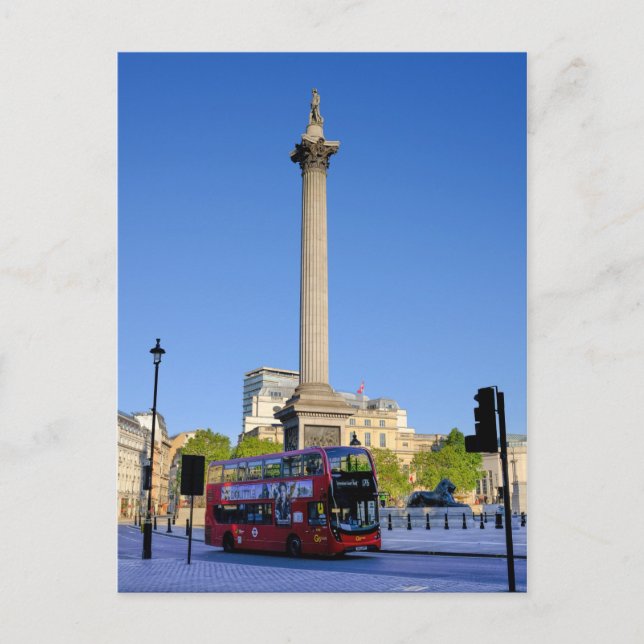 Trafalgar Square, London UK Vykort (Framsida)