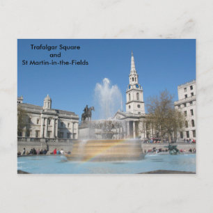 Trafalgar Square och St Martin-in-the-Fält Vykort