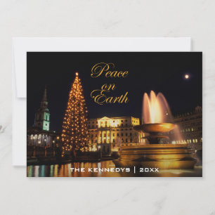 Trafalgar Square vid jul, London Julkort