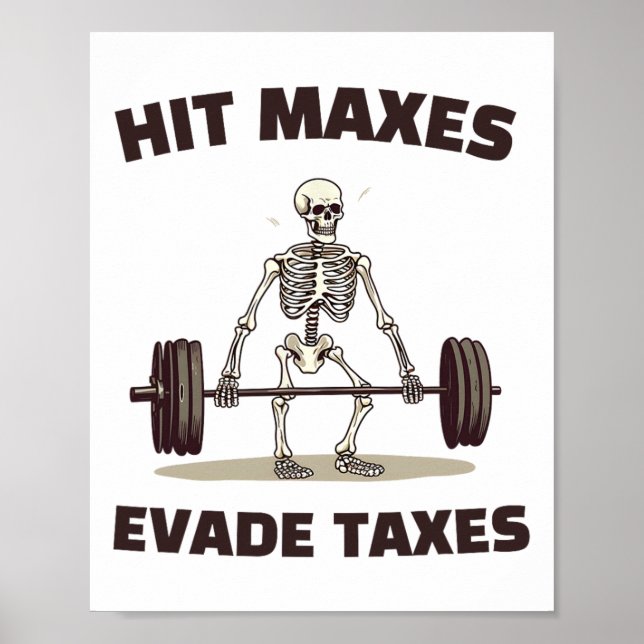 Träffa Maxes Undvik Skatter Rolig Gymkropp Bodybui Poster (Framsidan)