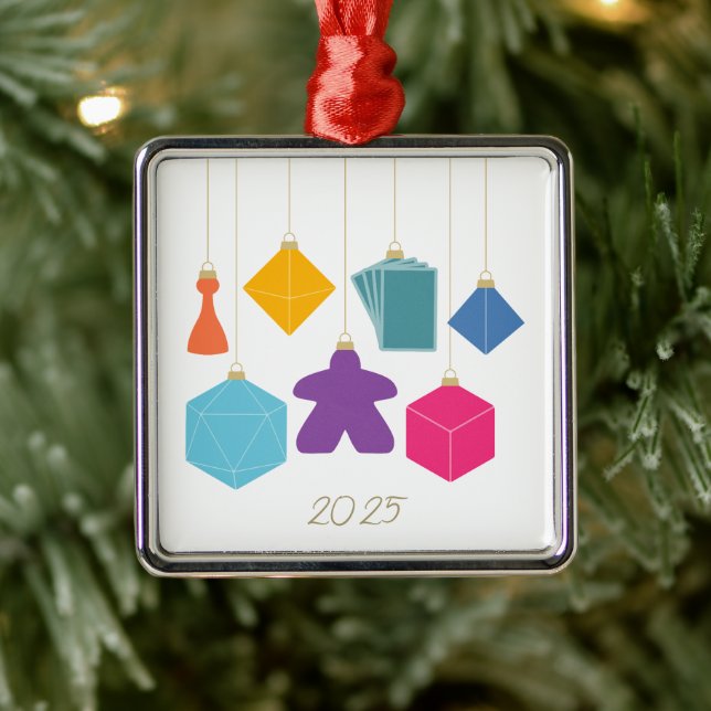 Träffa trädet med brädspel Premium-ornament Julgransprydnad Metall (Träd)