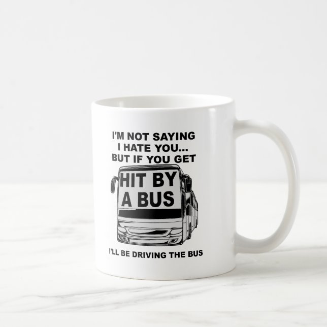 Träffad av en buss Rolig mugg (Höger)