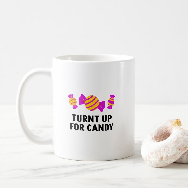 Träffade godis kaffemugg (Med munk)