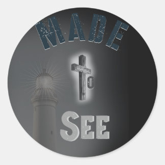 Träffade Sticker Runt Klistermärke