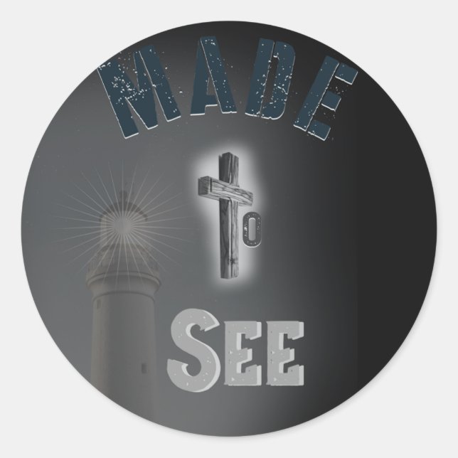 Träffade Sticker Runt Klistermärke (Framsida)
