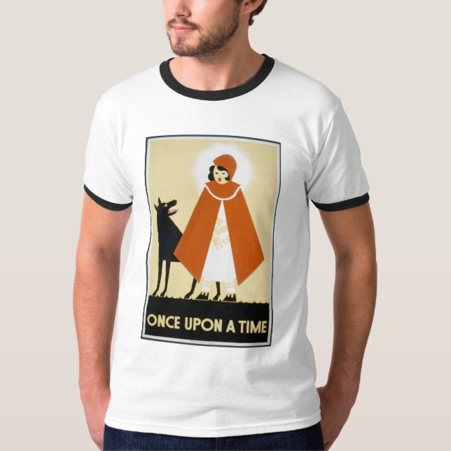Träffande berättelse - röd ridninghuva tee shirt (Framsida)