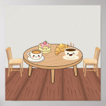 Träffande frukostkaféaffisch | Kaffe, pannkakor &