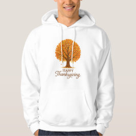 Träffande Glad Thanksgiving Höst Träd Hoodie