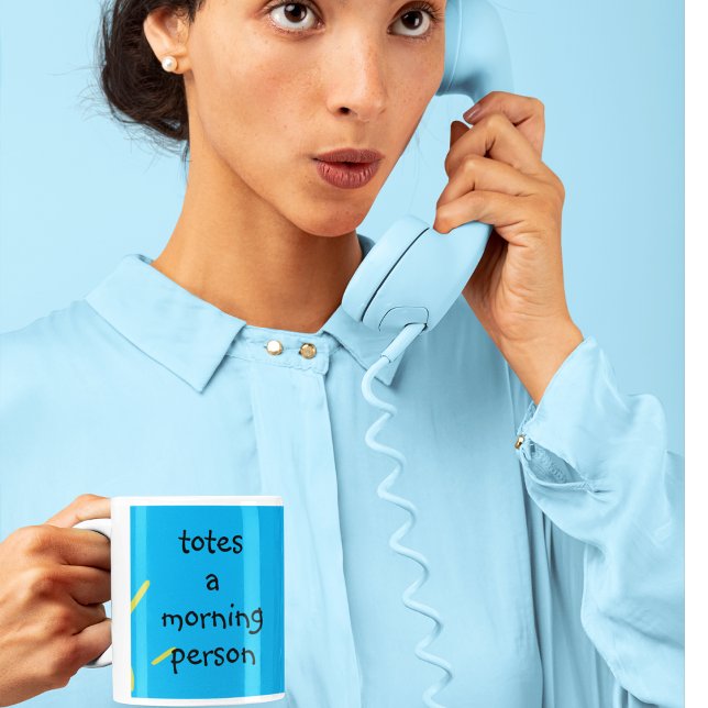 Träffar en morgonmänniska hela kärlek morse kaffemugg (Totes mug)