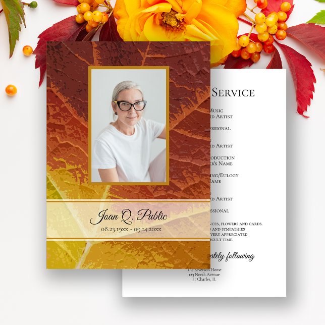 Träffar i höstens minnesstund för begravningstjäns program (Skapare uppladdad)