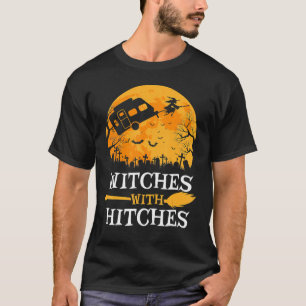 Träffar med Hitches Halloween Broom Stick 1 T Shirt
