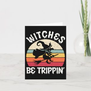 Träffar skall vara trippin Vintage Halloween Witch Kort