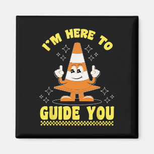 Traffic Cone Halloween Costume jag är här för att Magnet