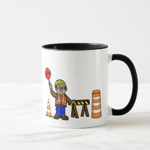 Traffic Control Road Construction Man Mugg