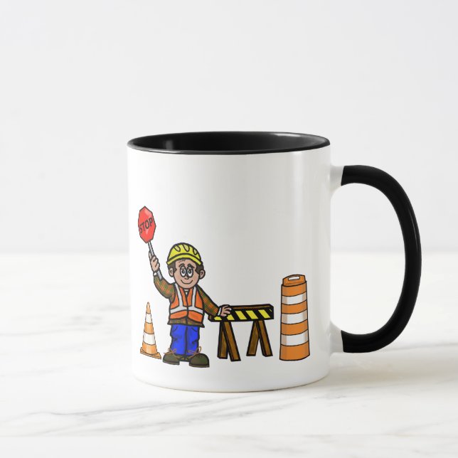 Traffic Control Road Construction Man Mugg (Höger)