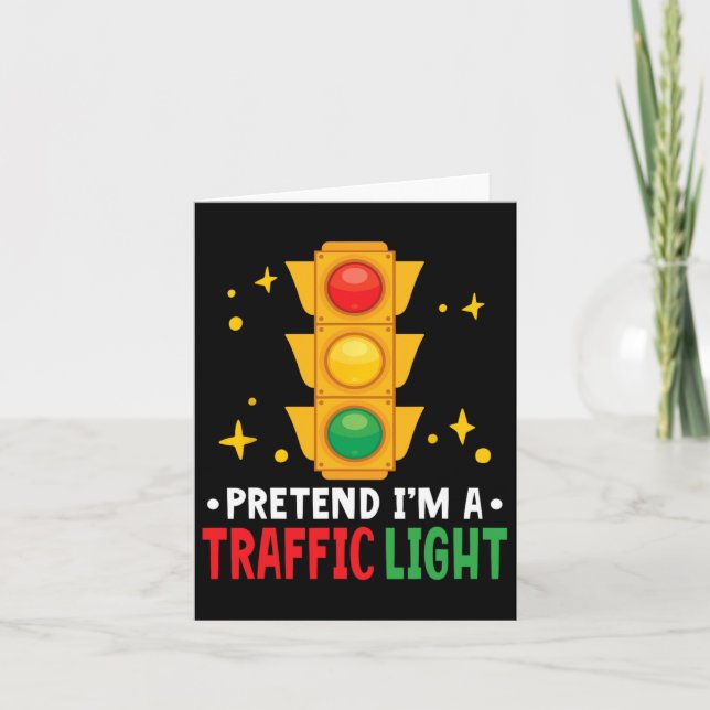 Traffic Light Älskare Halloween påstår att jag är  Kort (Framsida)