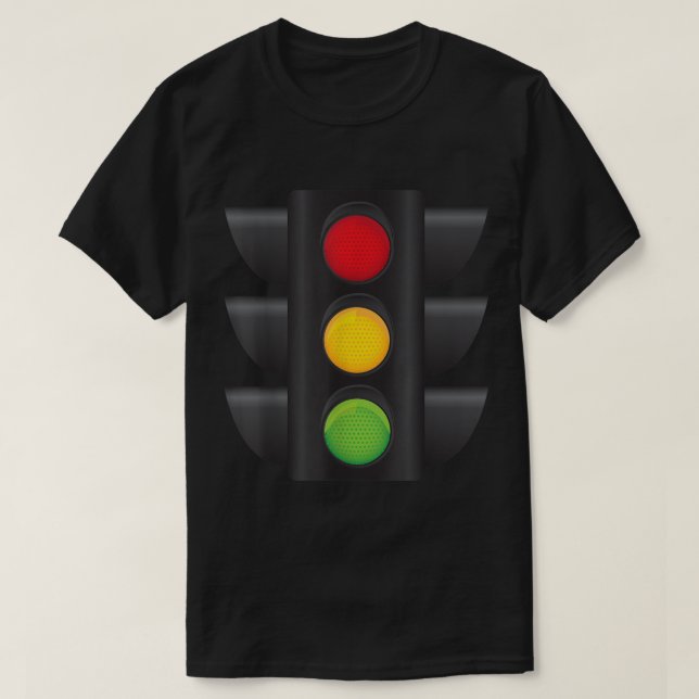 Traffic Light Halloween Costume Stop Go Green Yell T Shirt (Design framsida)