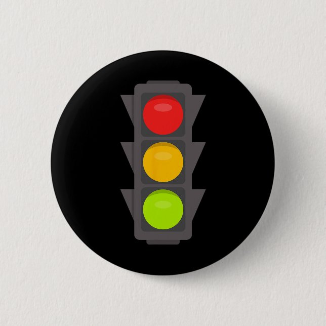 Traffic Light Halloween Costume Stop Red Gult Knapp (Framsida)