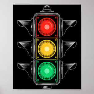 Traffic Light Shirt Vuxen Kids Traffic Light Costu Poster