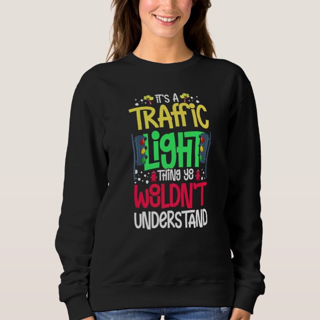 Traffic Light Sign Green Yellow Red Stop Stoplight T Shirt (Framsida)