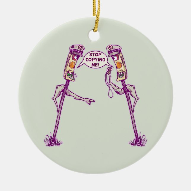 Traffic ljus argumenterar julgransprydnad keramik (Framsidan)