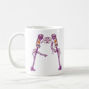 Traffic ljus argumenterar kaffemugg