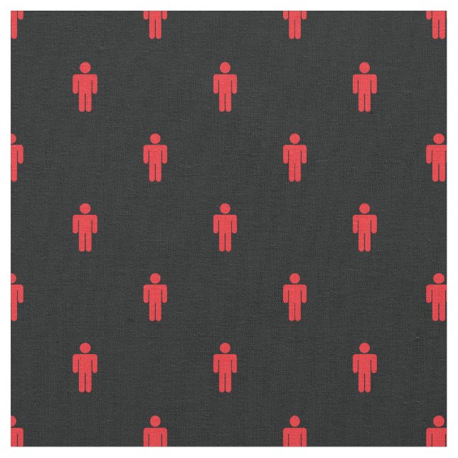 Traffic Ljus Man Fabric Tyg (Närbild)
