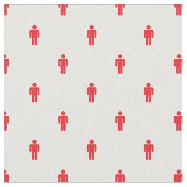 Traffic Ljus Man Fabric Tyg (Närbild)