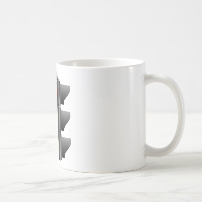 Traffic Ljus Red Gult Grönt Signal Kaffemugg (Höger)