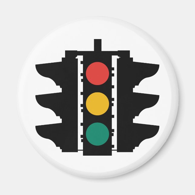 Traffic Ljus Street Sign Magnet (Framsidan)