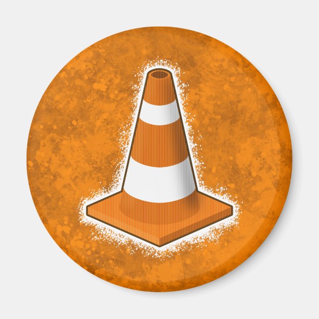 Traffic Safety Cone Splatter Magnet (Framsidan)