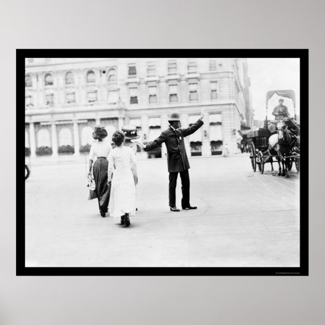 Traffic Squad Police NYC 1911 Poster (Framsidan)