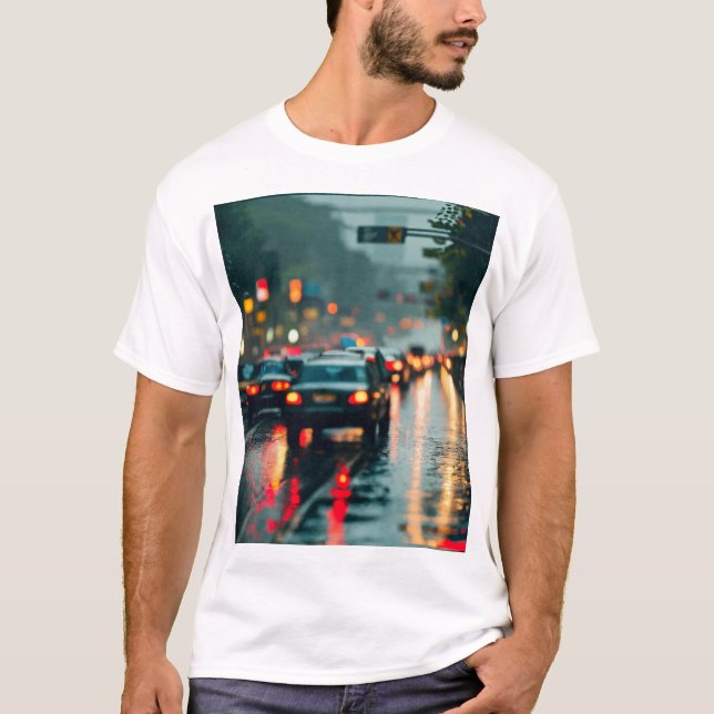 Traffic Sylt på en regndag T Shirt (Framsida)