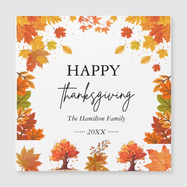 Träffig Höstlig Thanksgiving Middagsfest (Framsida)