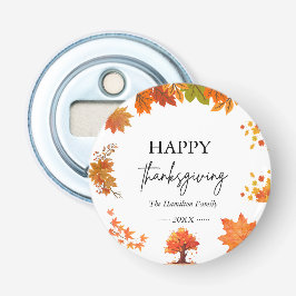 Träffig Höstlig Thanksgiving Middagsfest Flasköppnare