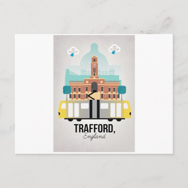 TRAFFORD, MANCHESTER VYKORT (Framsida)