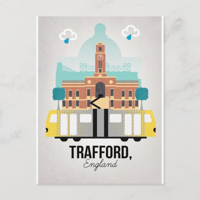 TRAFFORD, MANCHESTER VYKORT (Framsida)