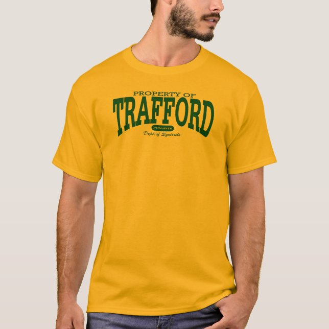 Trafford Sqrls Grn w/engrish Tee Shirt (Framsida)