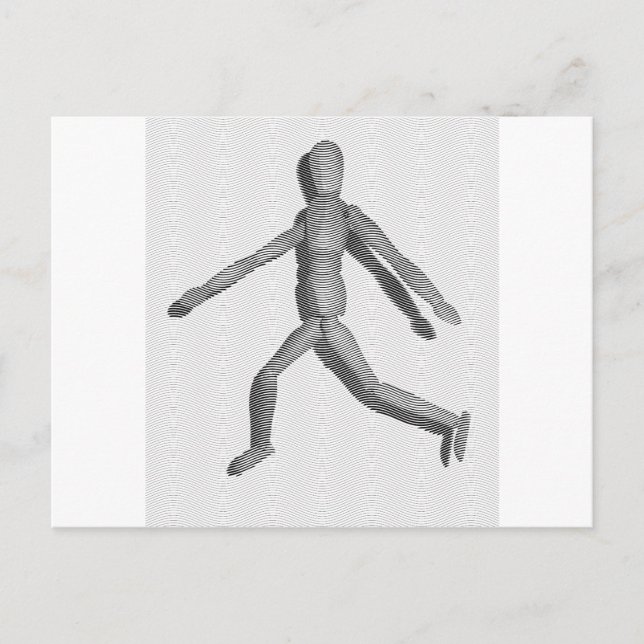 Träfigur Mannekäng Vykort (Framsida)