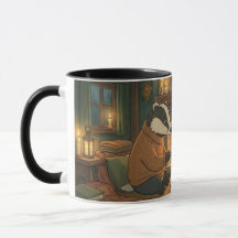 Träfigurer vid lägereld Kaffe Mugg