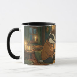 Träfigurer vid lägereld Kaffe Mugg