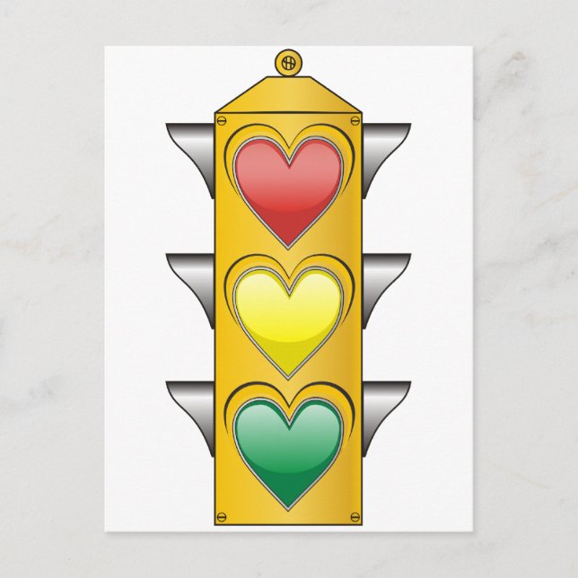 Trafik Kärlek Ljus Vykort (Framsida)