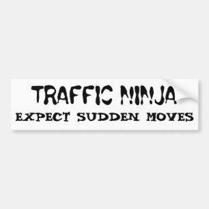 Trafik Ninja förväntar sig plötsliga rörelser Bildekal