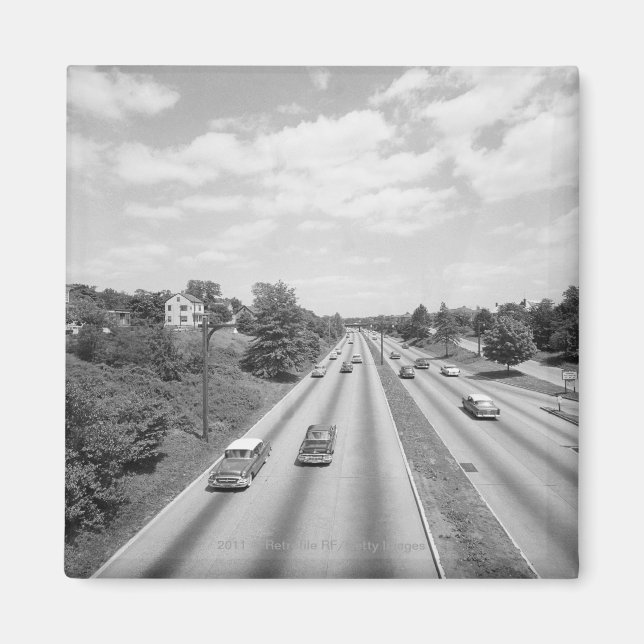 Trafik på landsväg magnet (Framsidan)