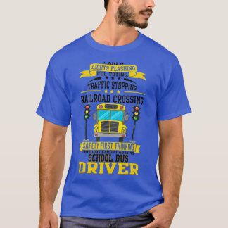 Trafik som stoppar järnvägskorsningsskolan Buss T Shirt