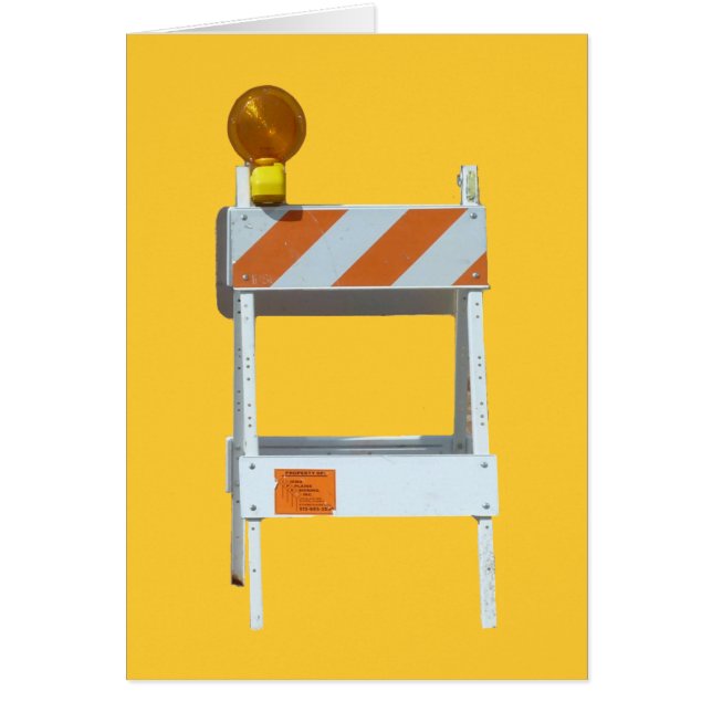 Trafikbyggserie Barricade Series Hälsningskort (Framsidan)