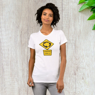 Trafikcirkel Vägsignal Gul Diamant T Shirt