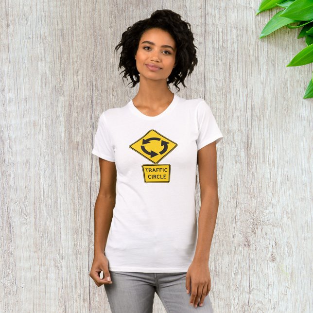 Trafikcirkel Vägsignal Gul Diamant T Shirt (Skapare uppladdad)