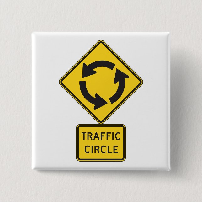 Trafikcirkulationsskylt Gul Diamant Knapp (Framsida)