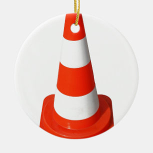 Trafikera kotten julgransprydnad keramik